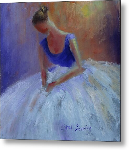 Ballerina Metal Print featuring the painting Beneath lights by Carol Berning