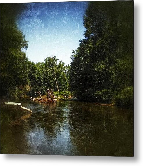Nature Metal Print featuring the photograph #berkshires #river #williamstown by Melissa Yosua-Davis