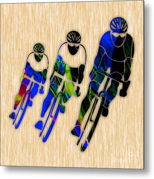 Bicycle Metal Print featuring the mixed media Bicycle Painting by Marvin Blaine