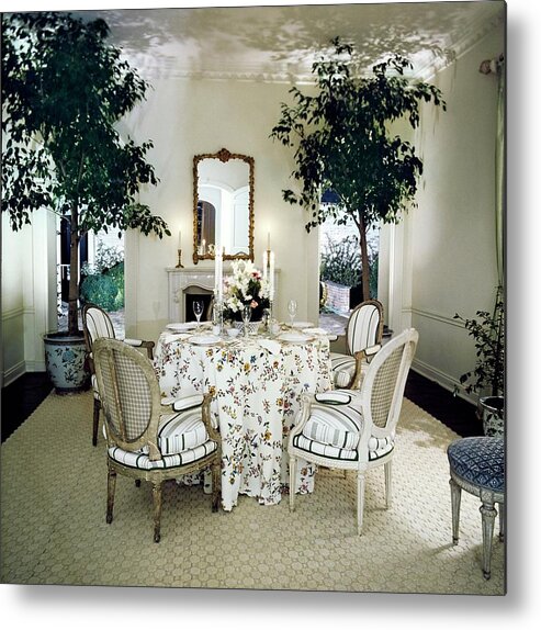 Interior Metal Print featuring the photograph Blair's Dining Room by Horst P. Horst