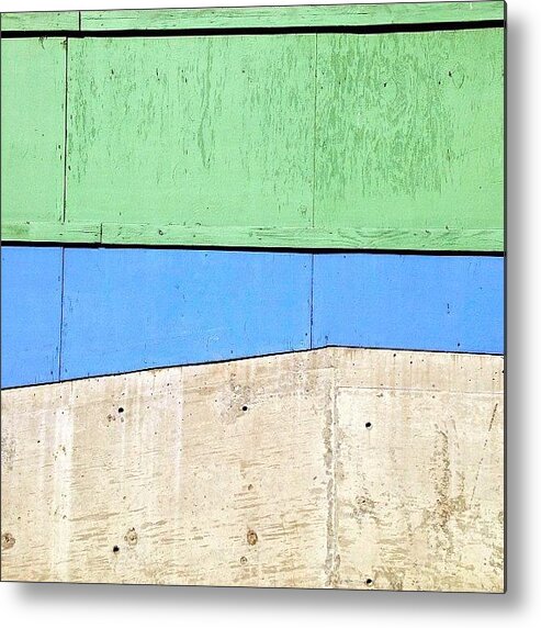 Minimal_perfection Metal Print featuring the photograph Blue Green Grey by Julie Gebhardt