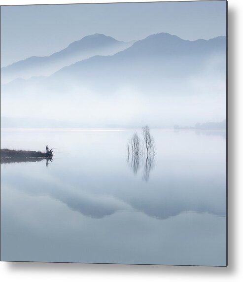 High-key Metal Print featuring the photograph Blue Silence by Jose Beut