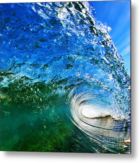 Ocean Metal Print featuring the photograph Blue Tube by Paul Topp