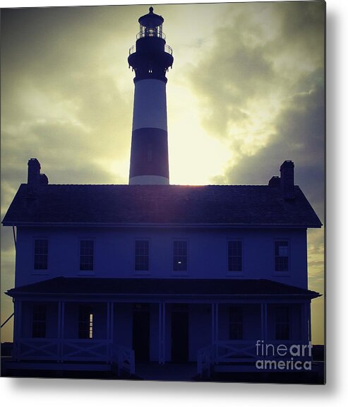 Lighthouse Metal Print featuring the photograph Bodie Light and Keepers Quarters by Cathy Lindsey
