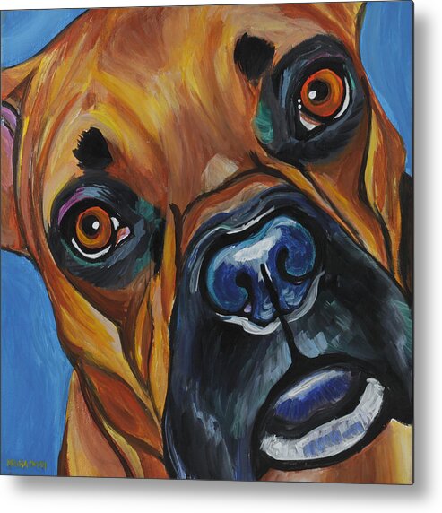 Boxer Metal Print featuring the painting Boxer by Melissa Smith