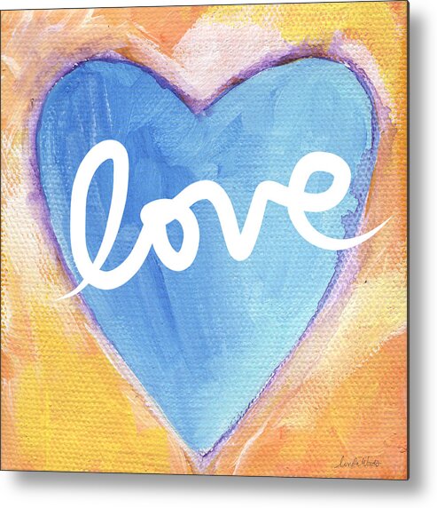 Love Metal Print featuring the painting Bright Love by Linda Woods