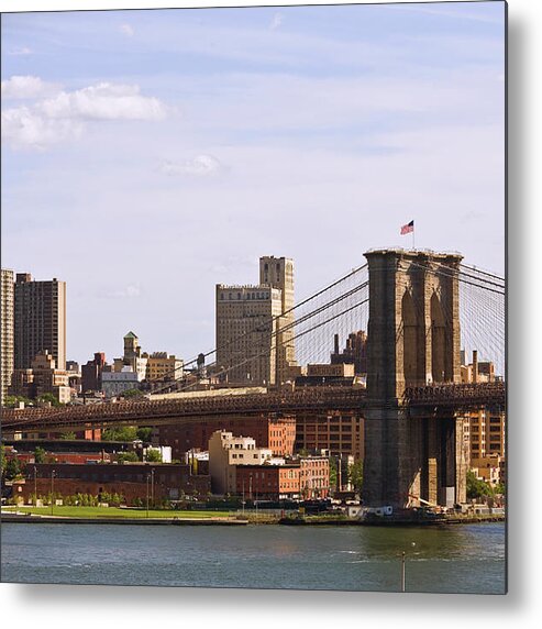 Tranquility Metal Print featuring the photograph Brooklyn Bridge From Manhattan Bridge by Maremagnum