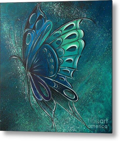Reina Metal Print featuring the painting Butterfly 2 by Reina Cottier