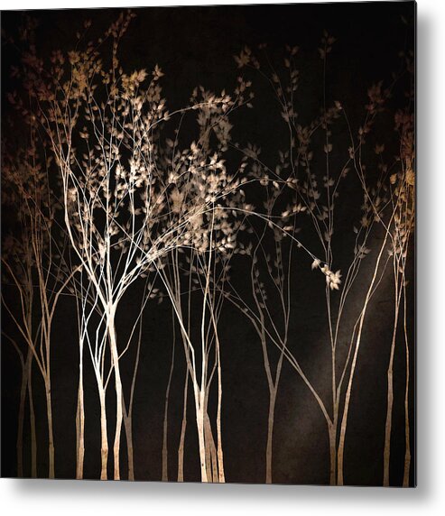 Weeping Willow Metal Print featuring the painting By the Light of the Moon by Susan Maxwell Schmidt