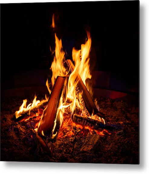 Fire Metal Print featuring the photograph Camp fire by Dutourdumonde Photography