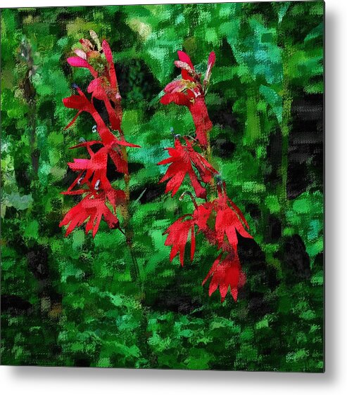 Fine Art Metal Print featuring the digital art Cardinal by David Lane