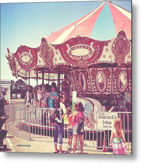 Igerstexas Metal Print featuring the photograph Carousel Fun #carousel by Adri Ramirez