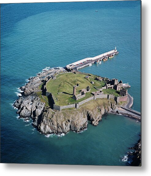 Peel Castle Metal Print featuring the photograph Castle Peel by Skyscan/science Photo Library