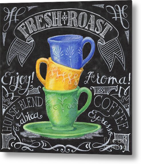 Barista Metal Print featuring the painting Chalkboard Coffee I by Paul Brent