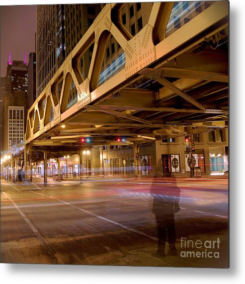 City Scene Metal Print featuring the photograph Chicago Wacker Drive by Brett Maniscalco