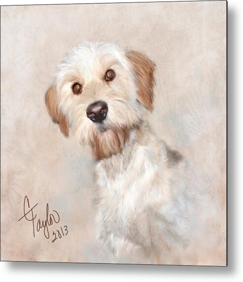 Dogs Metal Print featuring the painting Chock full o Kisses by Colleen Taylor