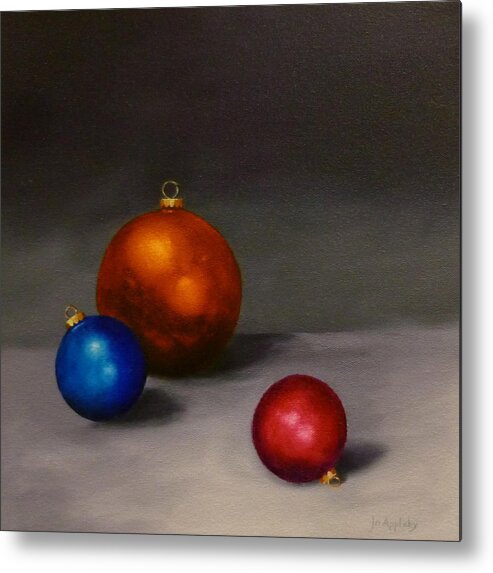 Christmas Metal Print featuring the painting Christmas Glow by Jo Appleby