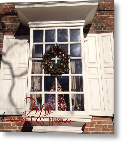 Rhonnadesigns Metal Print featuring the photograph #christmas In #williamsburg #lovely by Teresa Mucha