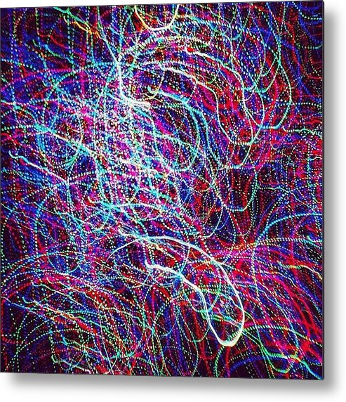  Metal Print featuring the photograph Christmas Tree Lights Long Exposure // by Jessica Allen