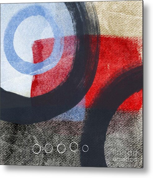 Circles Metal Print featuring the painting Circles 1 by Linda Woods