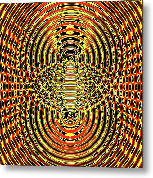 Amplitude Metal Print featuring the photograph Circular Wave Interference by Russell Kightley