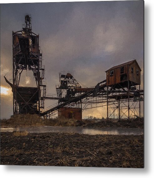Artisitc Metal Print featuring the photograph Coal Conveyor and loader - Artisitic by Chris Bordeleau