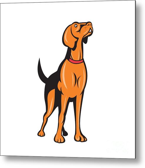 Golden Retriever Metal Print featuring the digital art Cocker Spaniel Golden Retriever Dog Cartoon by Aloysius Patrimonio