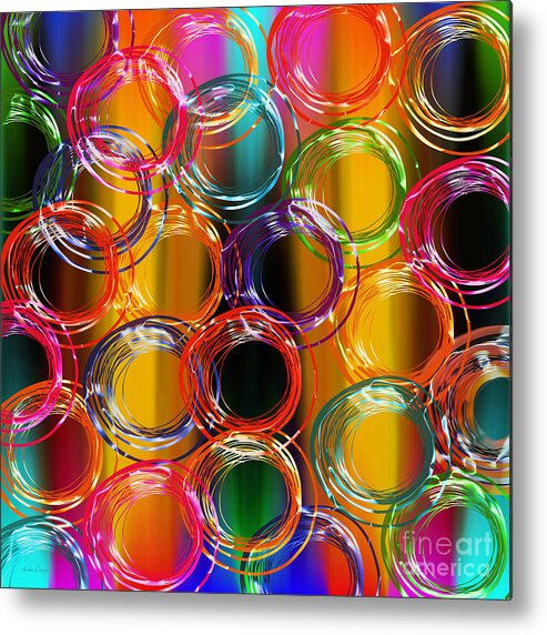 Abstract Metal Print featuring the digital art Color Frenzy 4 by Andee Design