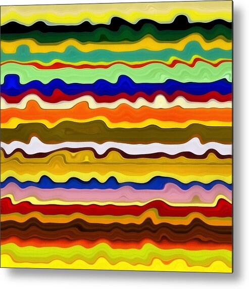 Textural Metal Print featuring the painting Color Waves No. 2 by Michelle Calkins