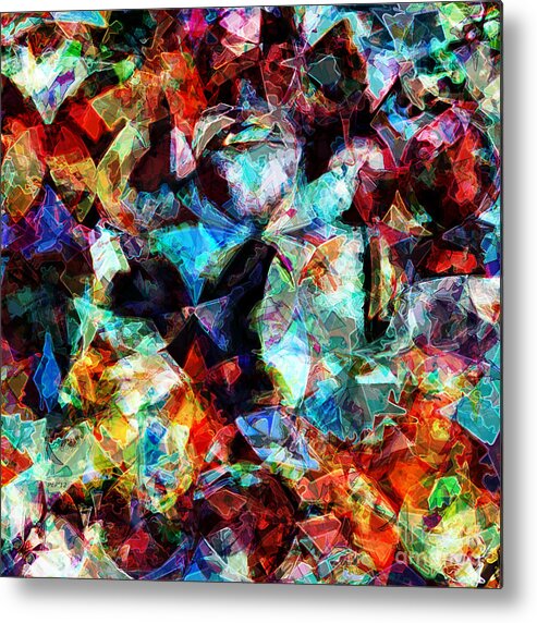 Abstract Metal Print featuring the digital art Colorful Abstract Design by Phil Perkins