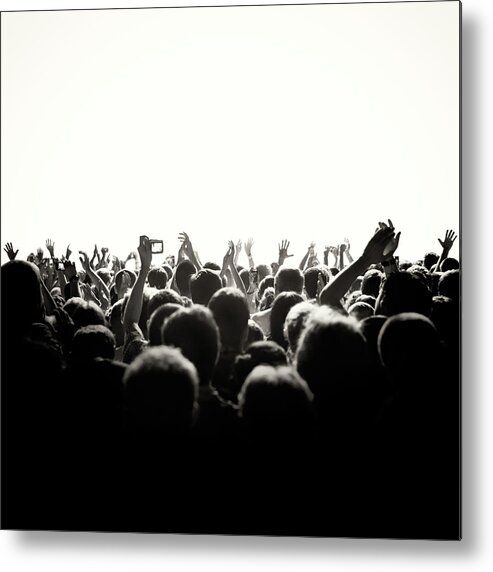 Rock Music Metal Print featuring the photograph Concert Crowd by Alenpopov