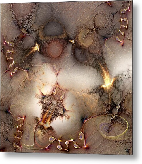 Abstract Metal Print featuring the digital art Controversy by Casey Kotas