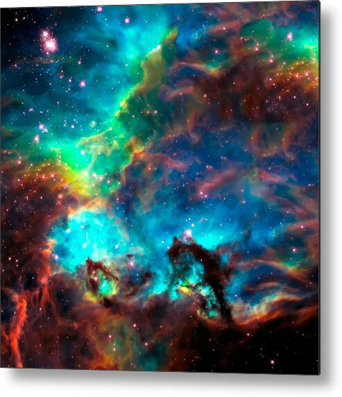 Nasa Images Metal Print featuring the photograph Cosmic Cradle 2 Star Cluster NGC 2074 by Jennifer Rondinelli Reilly - Fine Art Photography