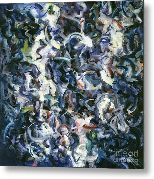 Abstraction Metal Print featuring the painting Courage by Ritchard Rodriguez