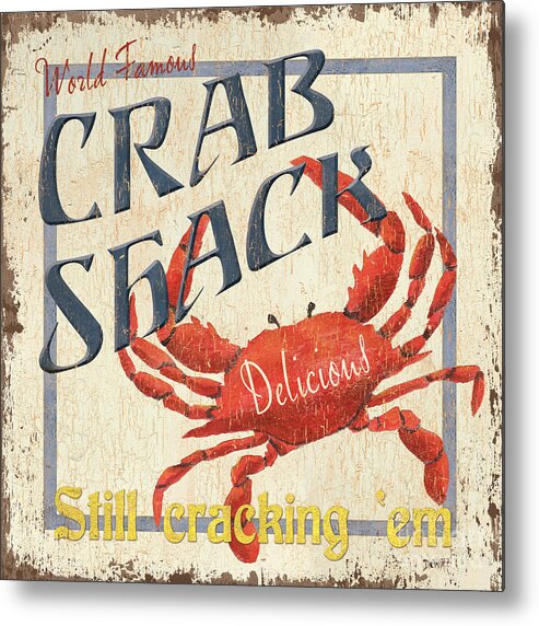 Crab Metal Print featuring the painting Crab Shack by Debbie DeWitt