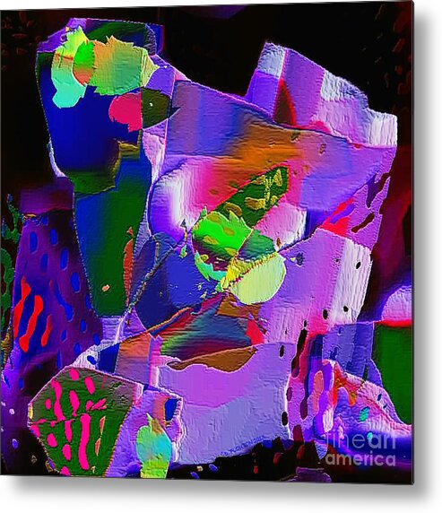 Quilt Metal Print featuring the digital art Crazy Quilt by Dee Flouton