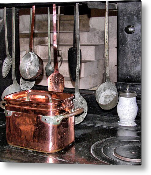 Kitchen Utensils Metal Print featuring the photograph Cuisine at Chenonceau #2 by Nikolyn McDonald