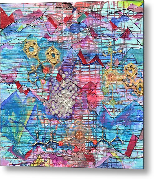 Chemistry Metal Print featuring the painting Density of States by Regina Valluzzi