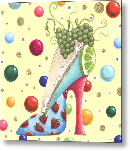 Shoes Metal Print featuring the painting Dolores by Deborah Runham