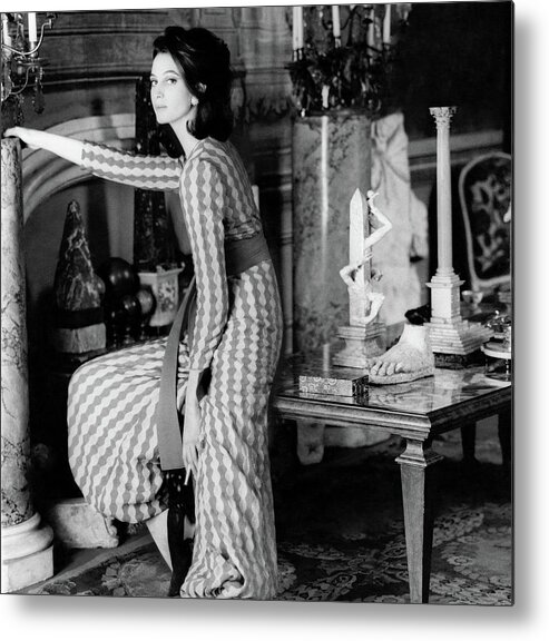 Rome Metal Print featuring the photograph Donna Allegra Caracciolo Di Castagneto Wearing by Henry Clarke