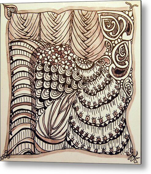 Doodles Metal Print featuring the drawing Doodling Fun by Terry Holliday
