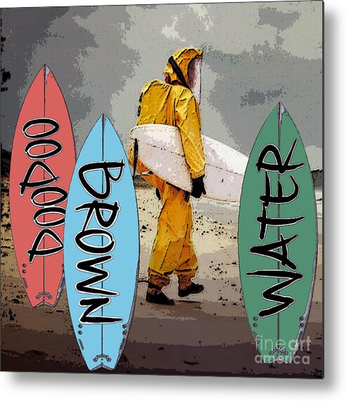 Beach Metal Print featuring the digital art DooDoo Poster by Megan Dirsa-DuBois