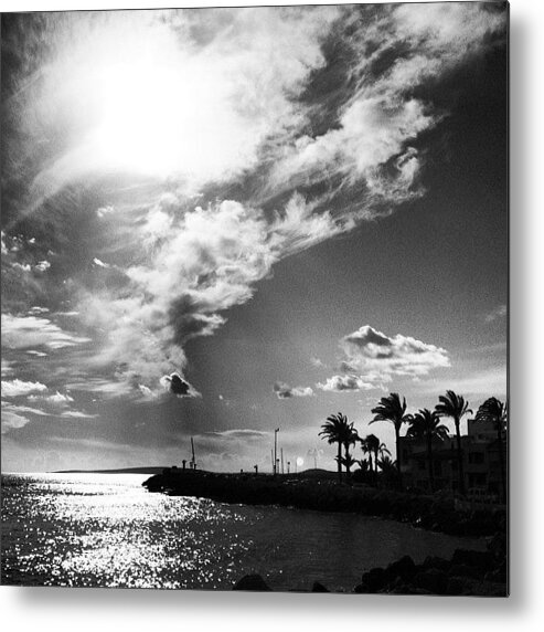 Igersspain Metal Print featuring the photograph #dramatic #winter #sky Over #portixol by Balearic Discovery