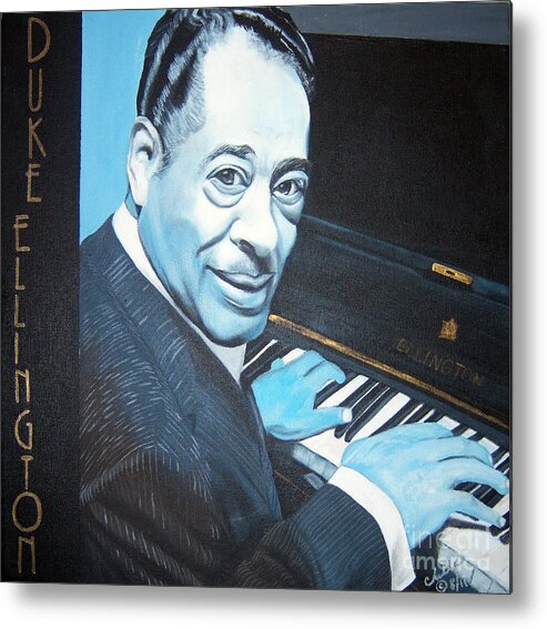 Acrylic Metal Print featuring the painting Duke Ellington by Michelle Brantley