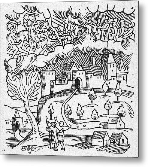 16th Century Metal Print featuring the painting Dwellers In The Sky by Granger