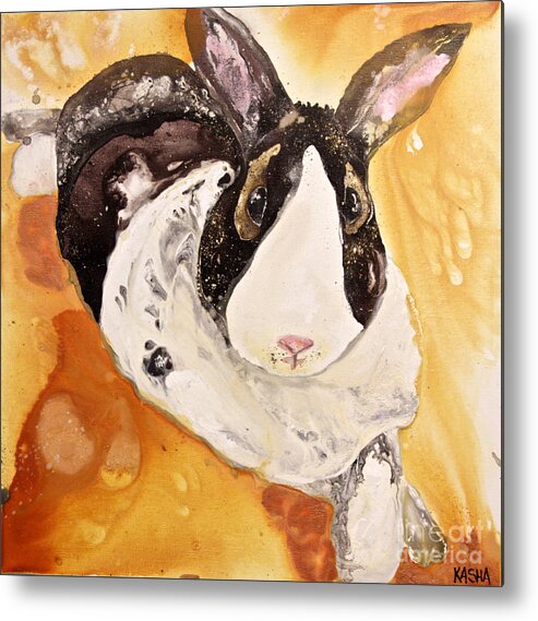 Bunny Metal Print featuring the painting Earl by Kasha Ritter