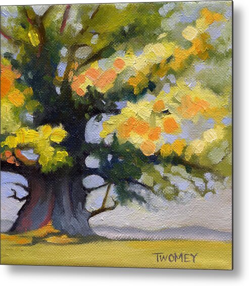 Oak Metal Print featuring the painting Earlysville Virginia Ancient White Oak by Catherine Twomey