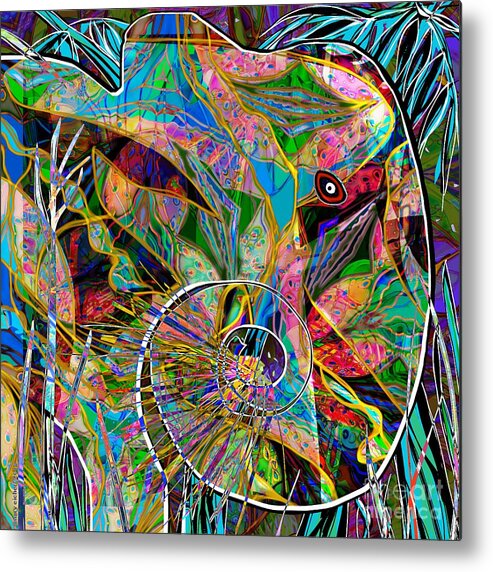 Elephant Metal Print featuring the digital art Elephant's Kaleidoscope by Mary Eichert