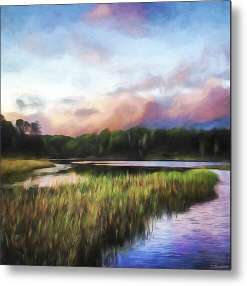 End Of Day Metal Print featuring the painting End of the Day - Landscape Art by Jordan Blackstone