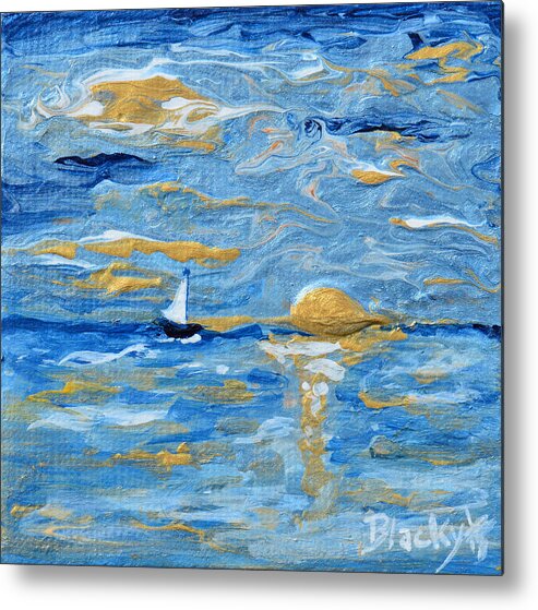 Ship Metal Print featuring the painting End Of The Storm by Donna Blackhall